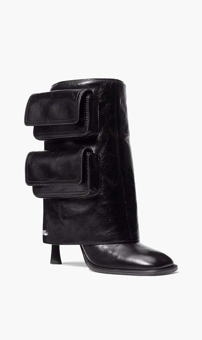 Dakota Leather Cargo Pocket Boots