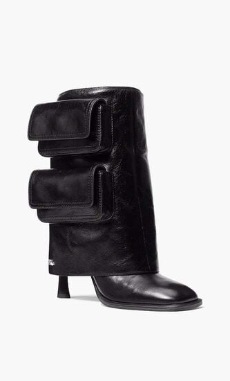 Dakota Leather Cargo Pocket Boots