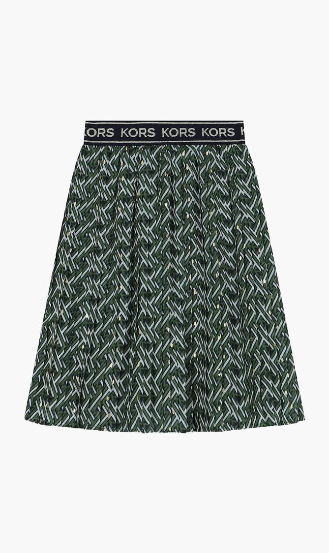 Logo Pleated Skirt