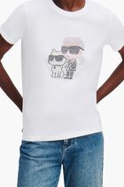 Ikon Karl & Choupette Rhinestone T-Shirt