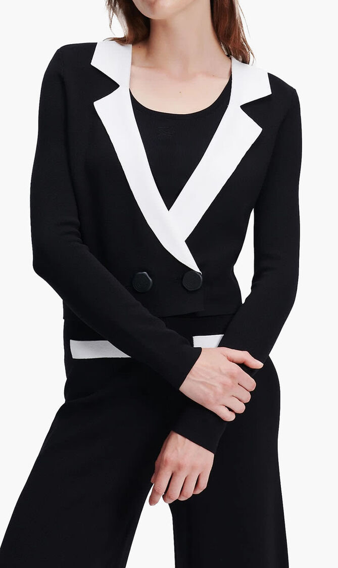 Cropped Knit Cardigan