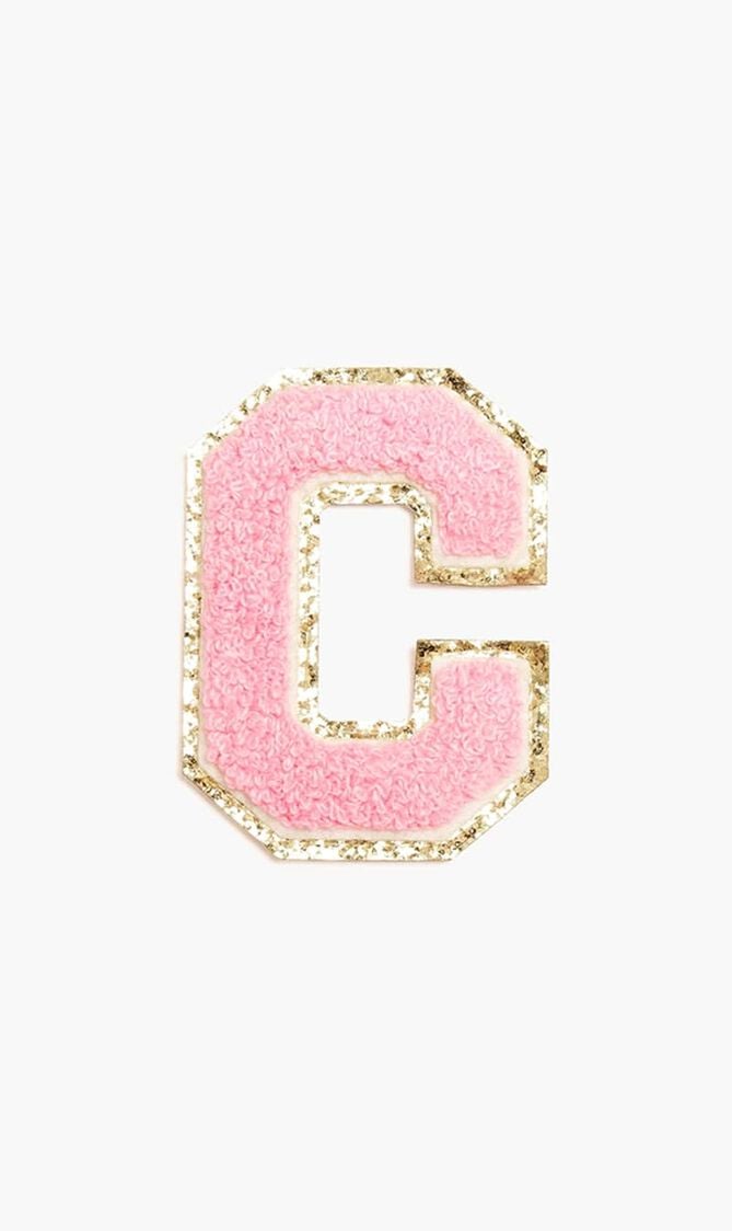 Chenille Sparkle Letter 'C' patch