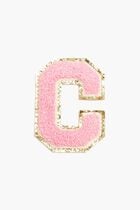 Chenille Sparkle Letter 'C' patch