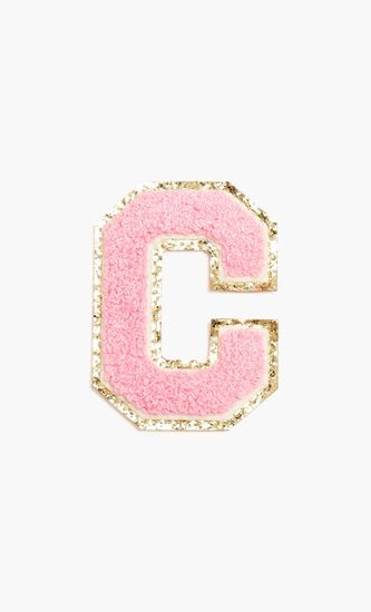Chenille Sparkle Letter 'C' patch