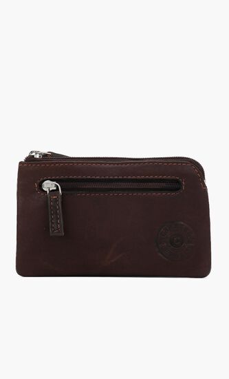 Engraved Logo Zipper Wallet