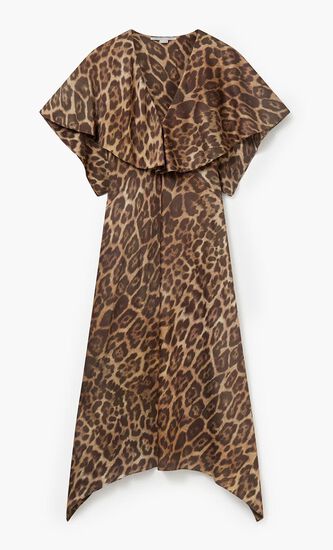 Leopard Shawl Maxi Dress