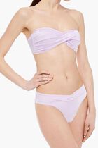 Shine On twist-front bandeau bikini top