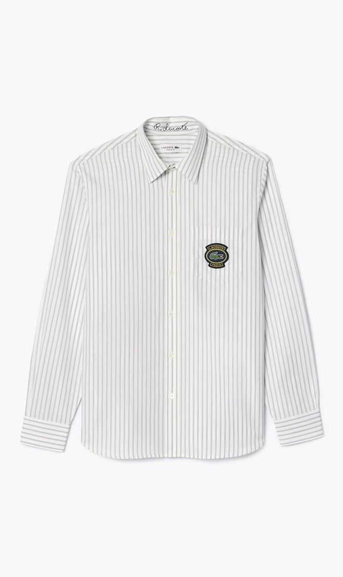 Striped Cotton Poplin Long-Sleeve Shirt