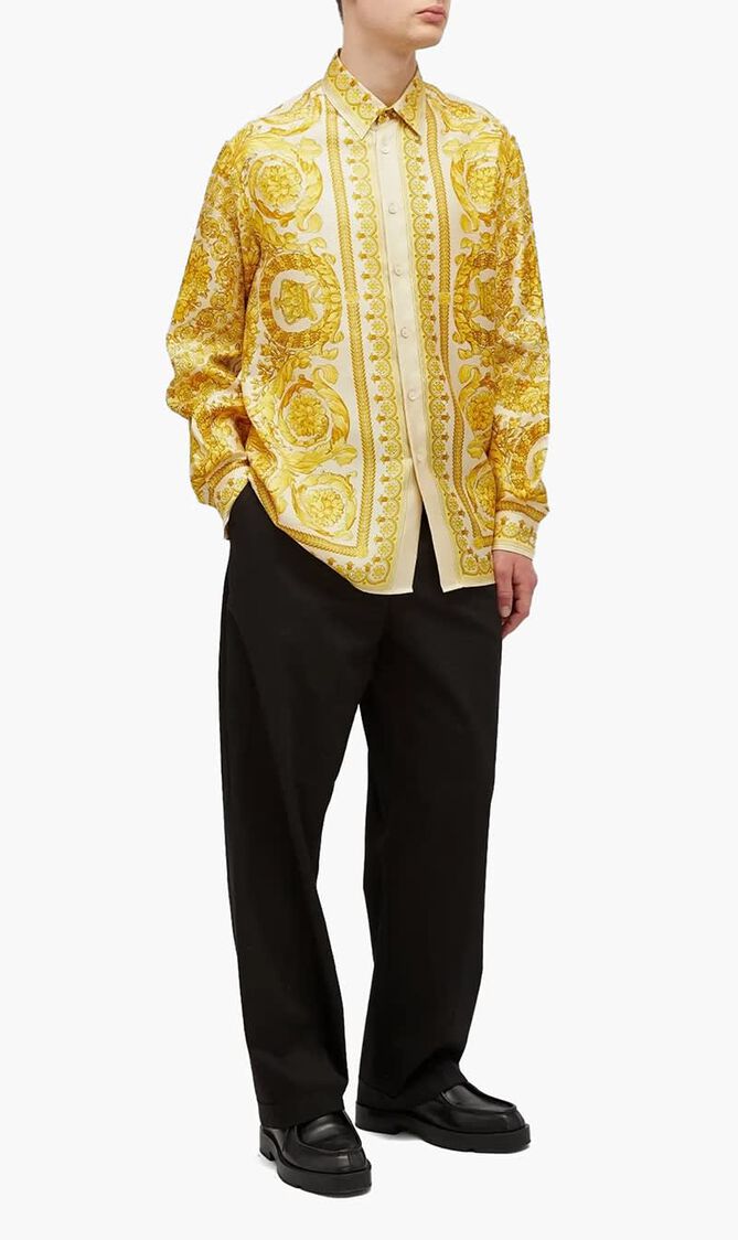 INFORMAL SHIRT SILK TWILL FABRIC BAROCCO PRINT