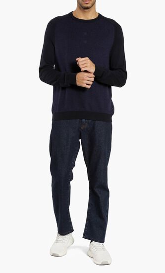 Birdseye Spot Crew-Neck Sweater