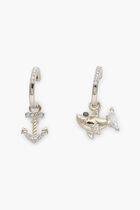 Ocean Shark Pierced Earrings