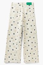 Floral Print Wide Trousers