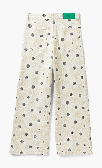 Floral Print Wide Trousers