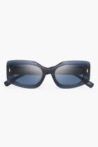 TRANSPARENT BLUE FRAME WITH DARK BLUE LENS 50