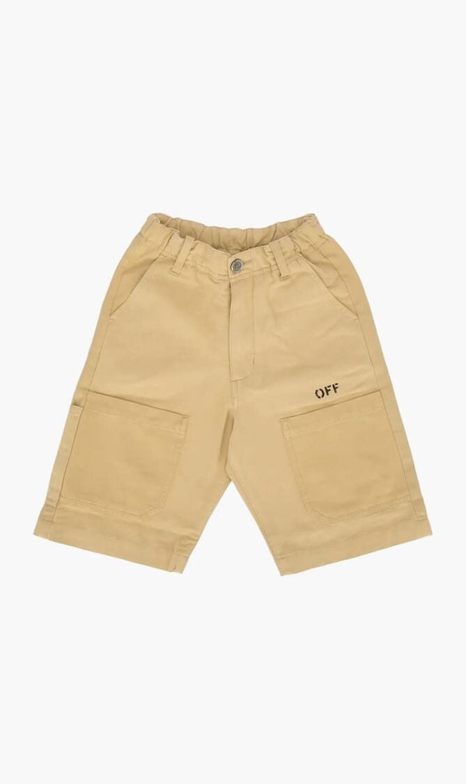 DIAG OUTLINE WORKER SHORT BEIGE BLACK
