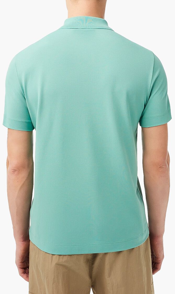 SHORT SLEEVED RIBBED COLLAR SHIRT