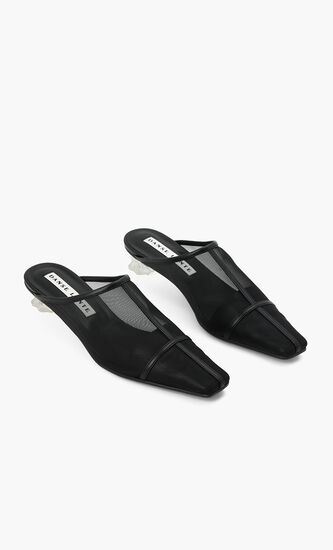 Glacier Fishnet Mules