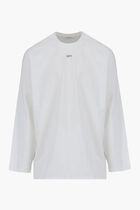 OFF STAMP WIDE LS TEE WHITE BLACK