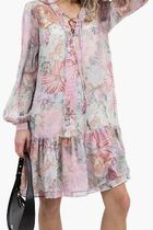 Floral Print Chiffon Dress