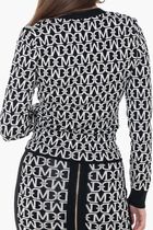 Allover Jacquard Long Sleeve Cardigan
