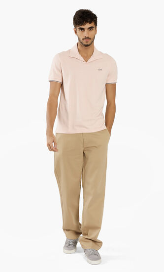 Regular Fit Tunisian Collar Polo Shirt