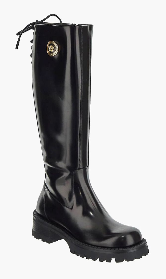 Alia Knee High Patent Leather Boots