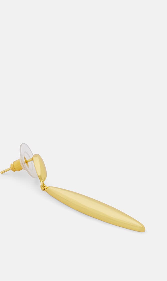 2 GOLD POST TOP AND DROP EARRING