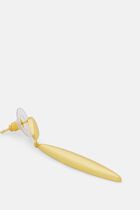2 GOLD POST TOP AND DROP EARRING
