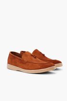 Suede Solid Loafers