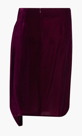 KNOTTED VELVET SKIRT