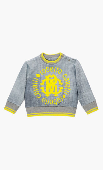 Logo Denim Sweatshirt