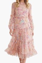 Floral Diamond Ruffle Ballerina Dress