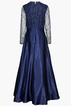 Long Sleeve Embellished Gown