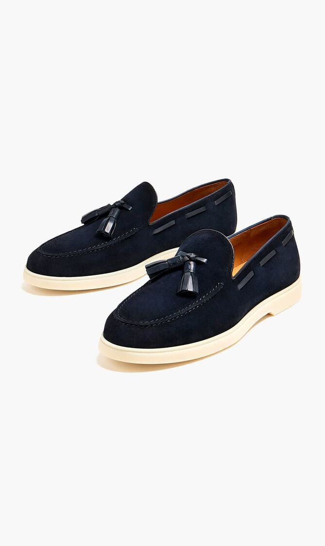 Suede Tassel Loafers