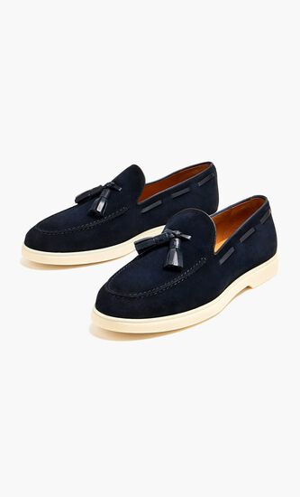Suede Tassel Loafers