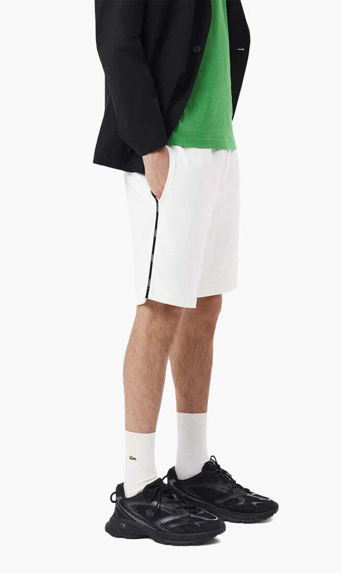 Logo Trim Cotton Fleece Shorts