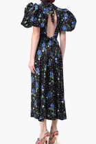 SATIN PUFF SLEEVE DRESS