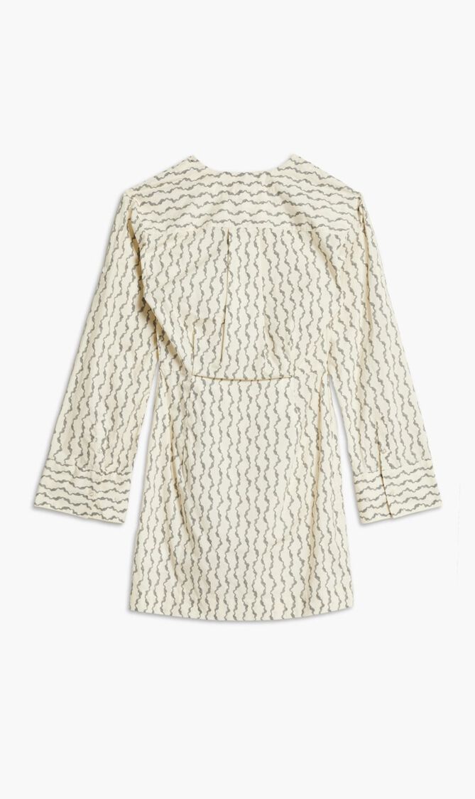 COTTON WRAP SHIRT DRESS