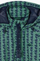 Oversized monogram taffeta pull-on jacket