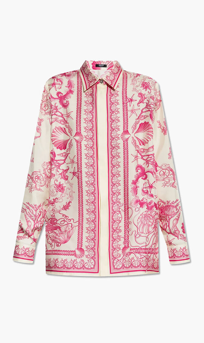 FORMAL SHIRT UNDERWATER BAROCCO BICOLOUR FOULARD ON SILK TWILL
