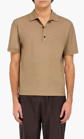 Crepe Voile Polo Shirt
