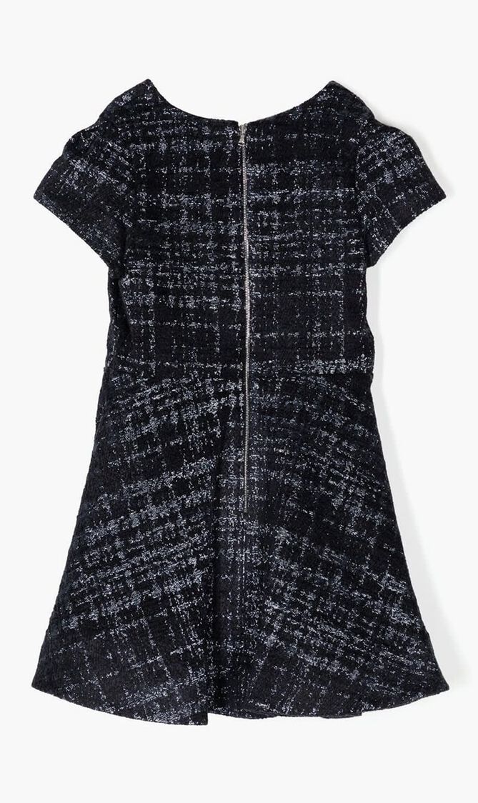 Tweed Metallic Detailing Dress