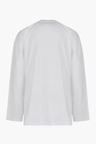 OFF STAMP WIDE LS TEE WHITE BLACK