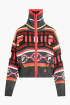 CHARLIE INTARSIA PLACMENT OVERSIZED CARDIGAN