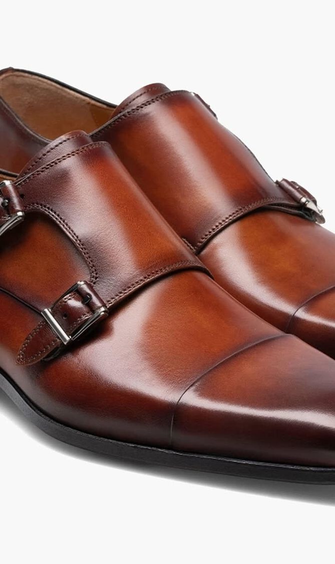 Leather Monk Strap Mules