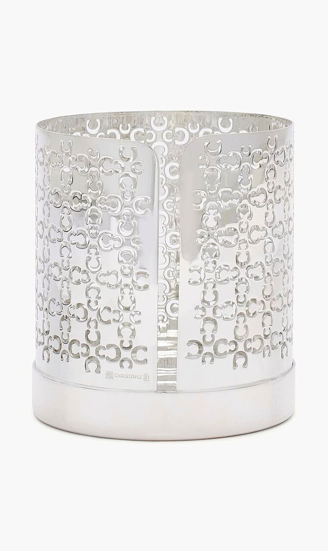 Iconik Candle Holder Silver Plated