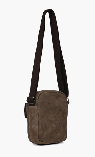 Zipper Leather Crossbody Bag