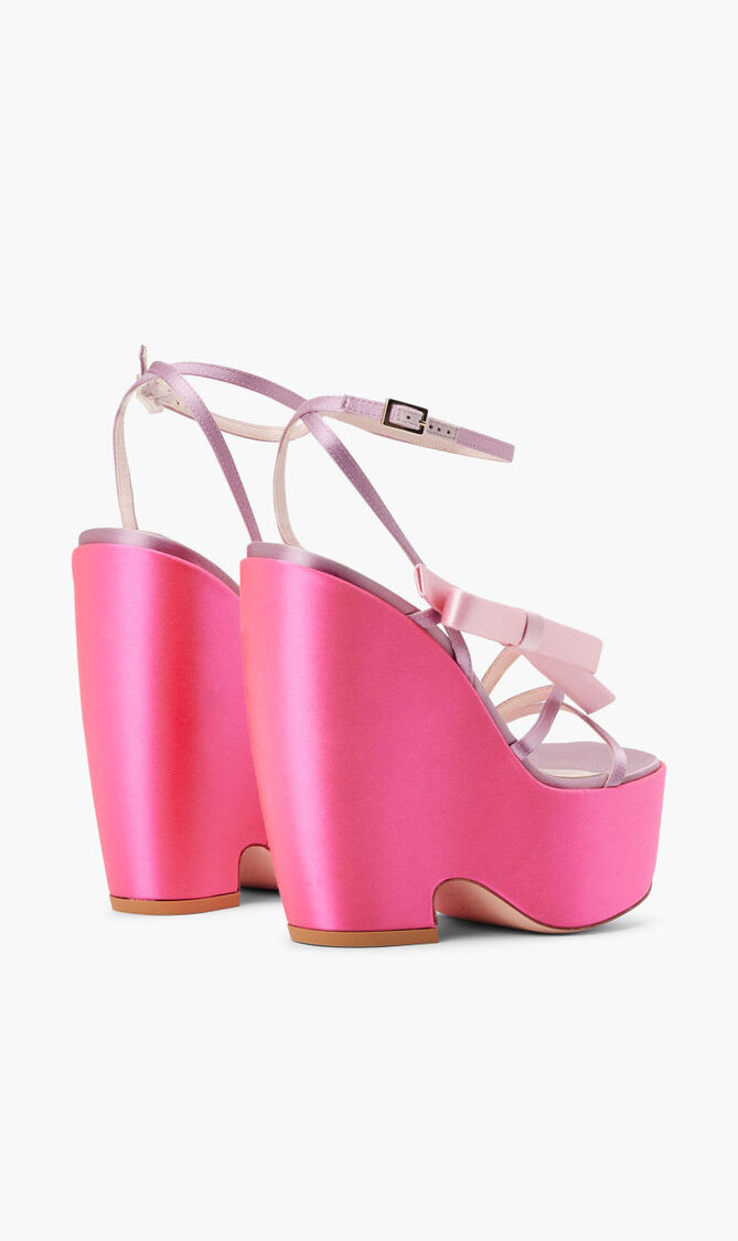 CHOC BOW WEDGE SANDAL 140