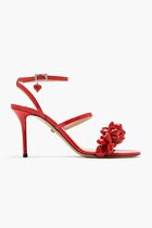 PUFFY HEART RED PATENT LEATHER SANDALS