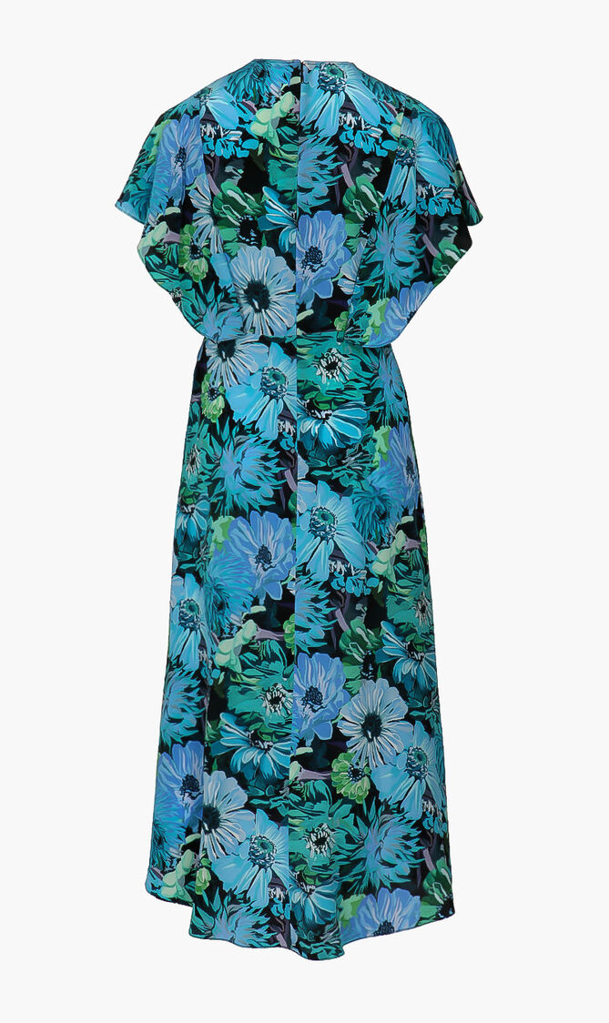 Floral Print Silk Dress